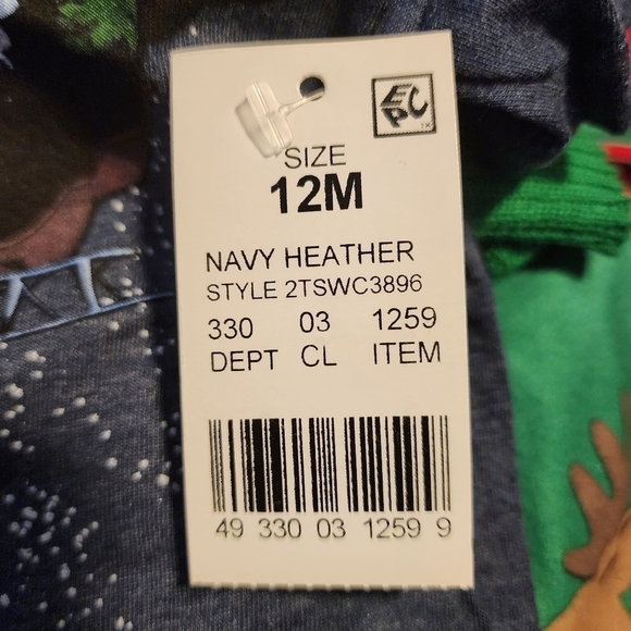 NWT Star Wars Christmas Darth Vader Baby Boy T-Shirt 12M Heathered Navy Blue New - Picture 4 of 4